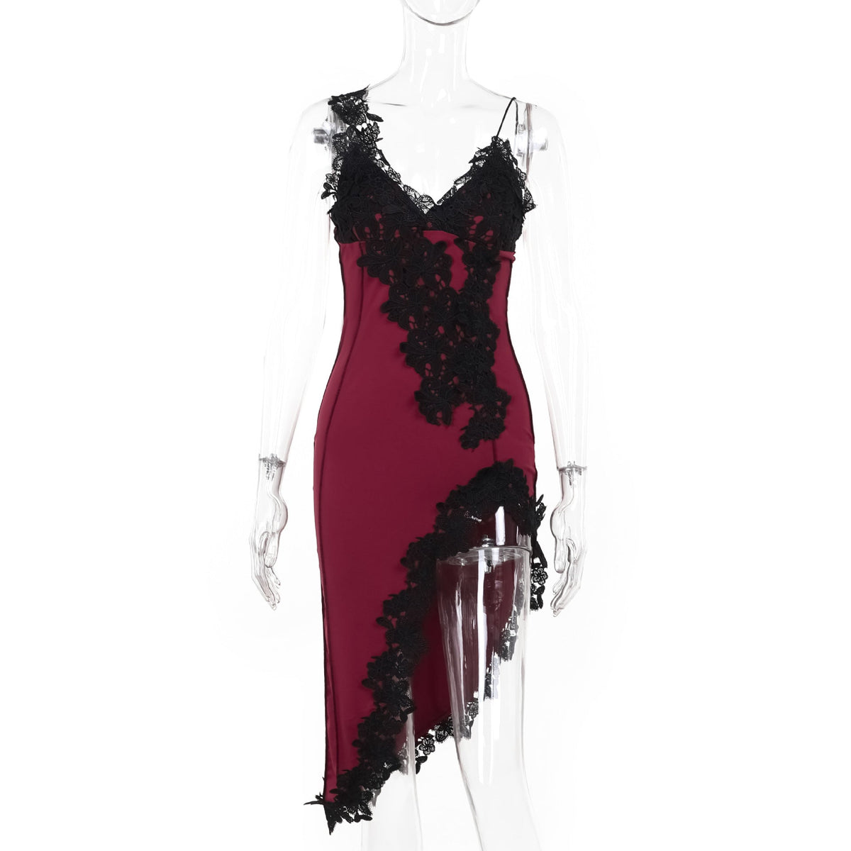 Deep V Necks Lace Bodycon Dress for Parties