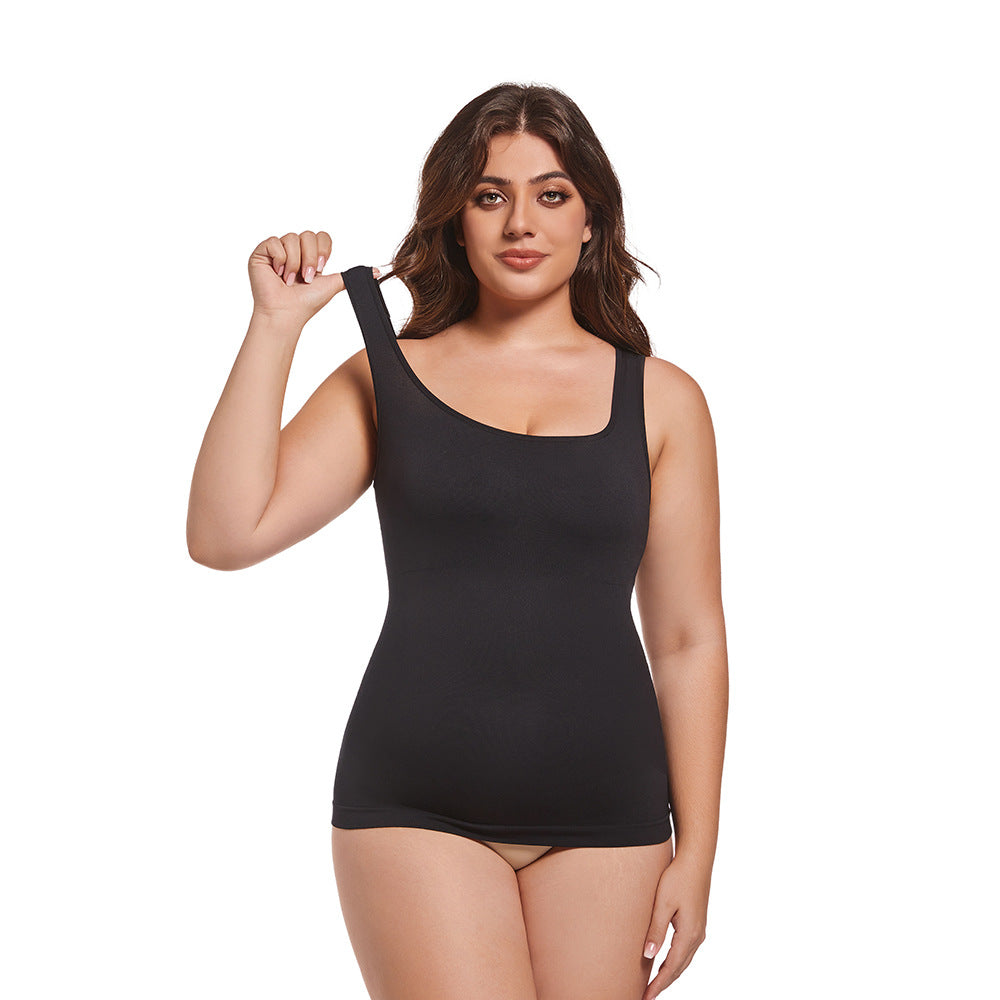 Seamless High-Waisted Long Tank Top Shaping Bodysuit