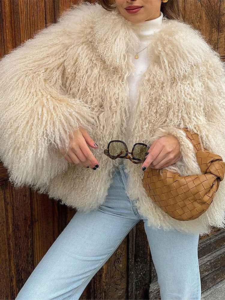 Faux Shearling Jacket Soft Textured Cozy Chic