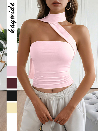 Y2K Sexy Chic Strapless Crop Top for Women