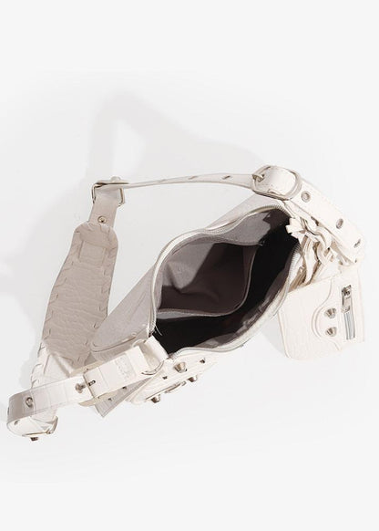 Croc Embossed PU Leather Crescent Bag