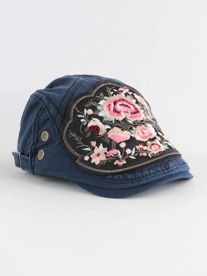 New Embroidered National Style Hat Women'S Spring Summer And Autumn Breathable Cap Fashion Versatile Beret Women'S Forward Hat Women'S Hat