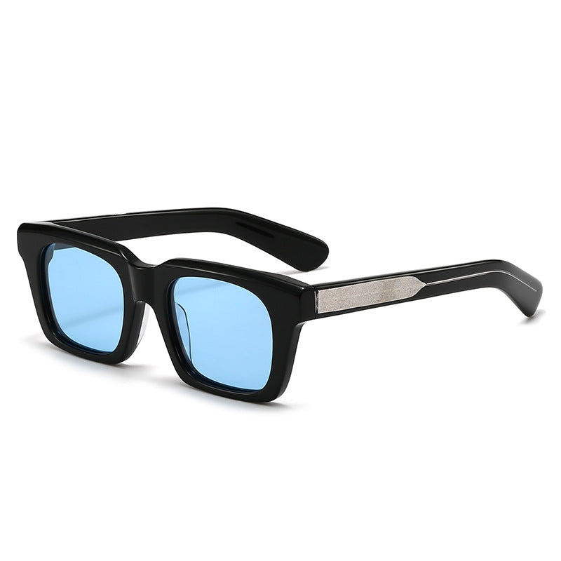 Trendy Polarized Square Frame Acetate Sunglasses