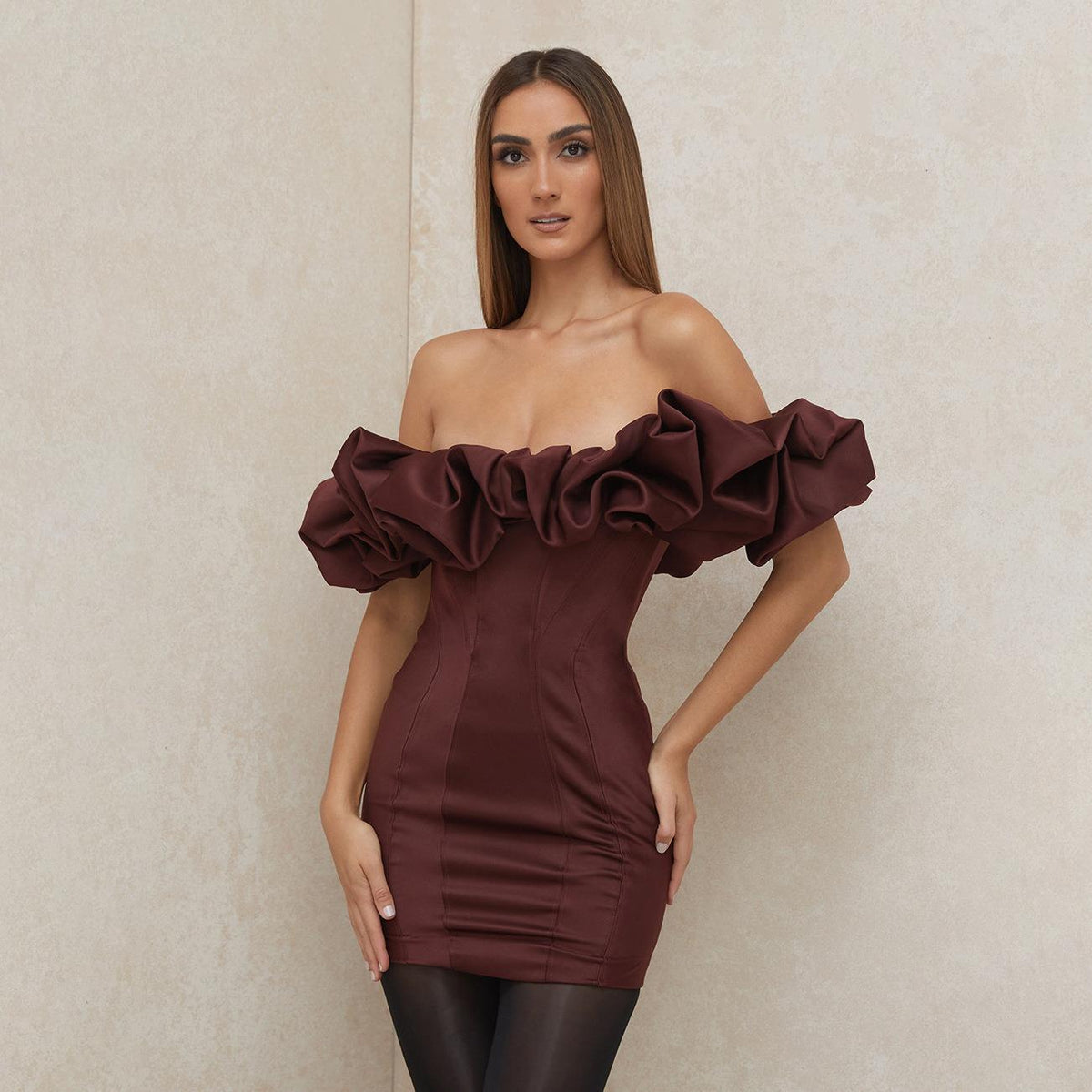 Strapless Fishtail Peplum Dress Elegant Cocktail Dress