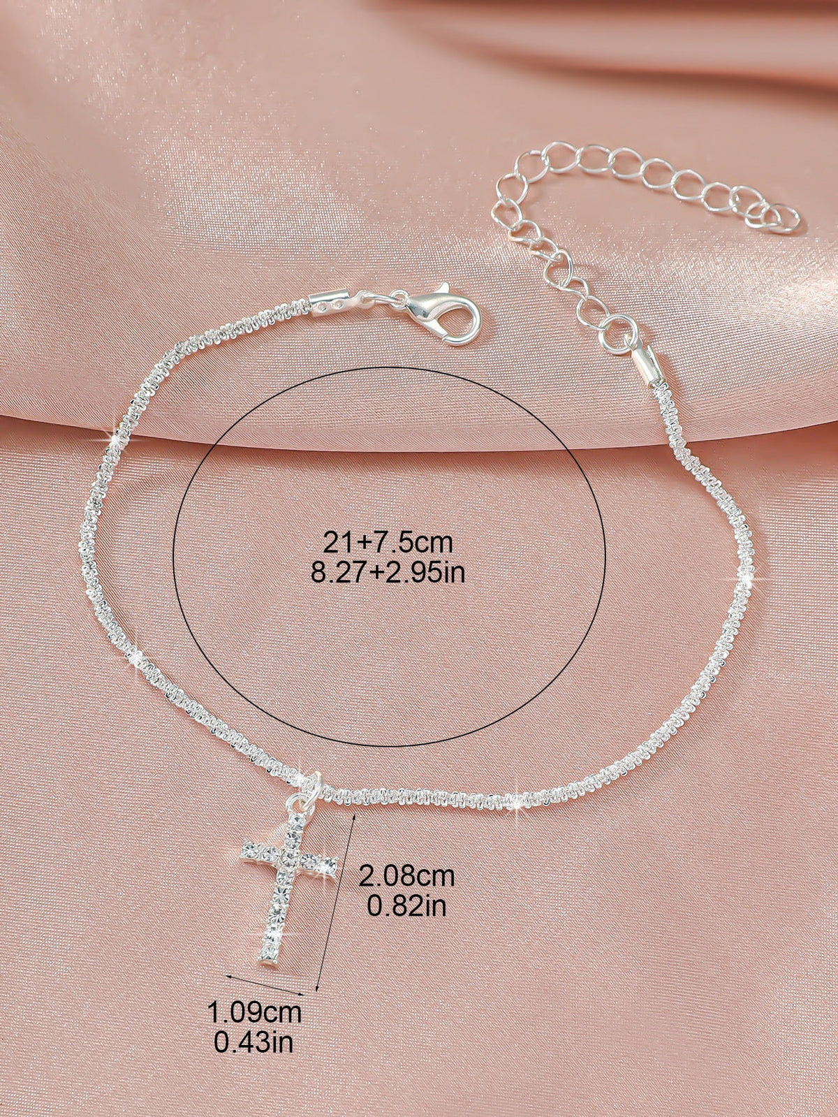 Simple Glitter Double Anklet