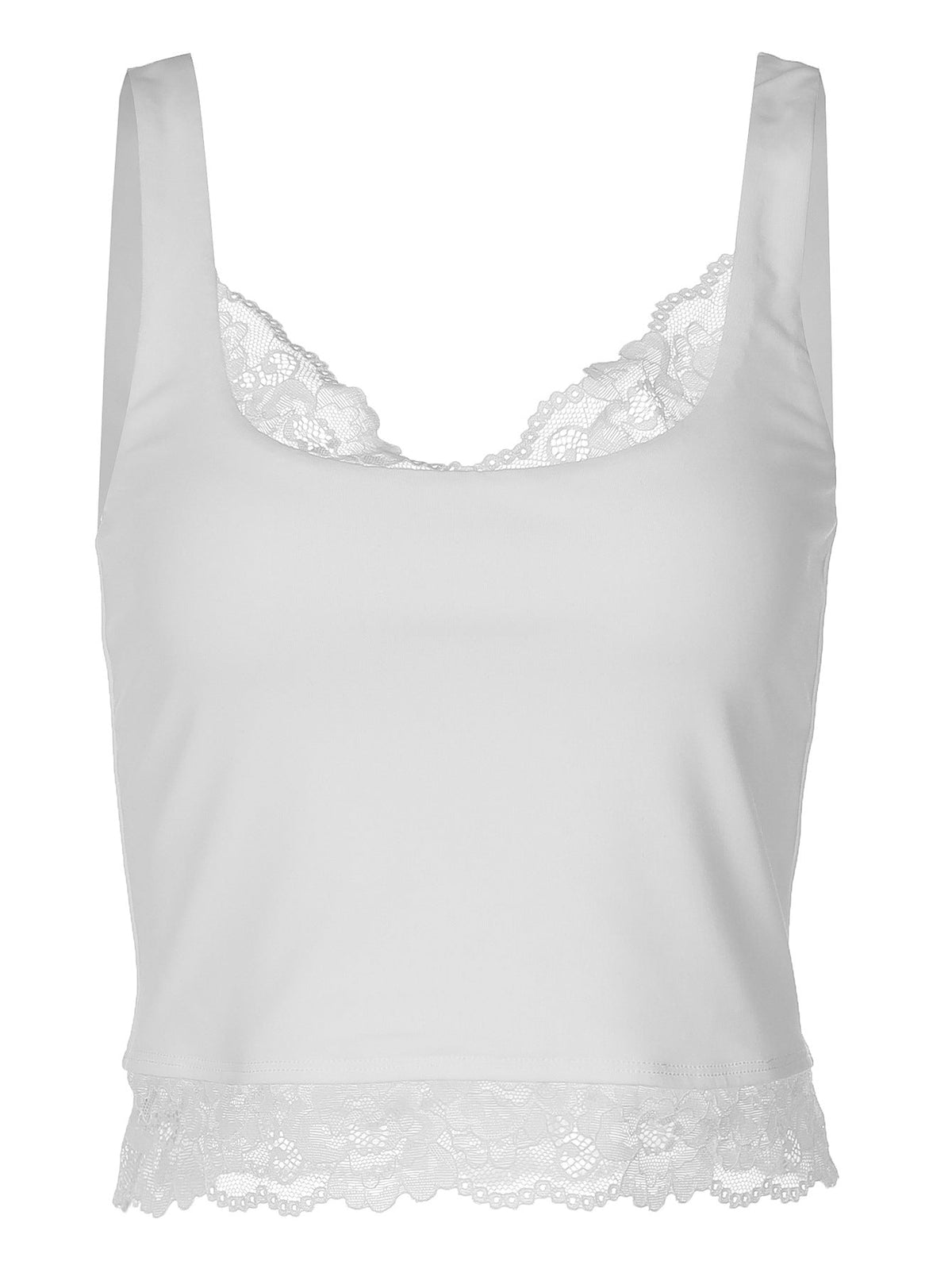 Trendy Sexy Lace-Trimmed Crop Top for Stylish Women