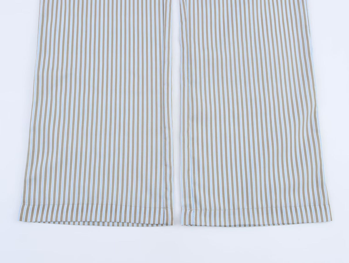Striped Halter Vest Top Loose Pants Sets