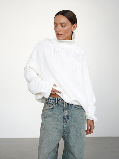 Stylish Turtleneck Knitted Sweater for Women