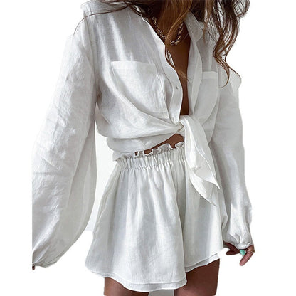 Women's Casual Suit Solid Color Pants Set