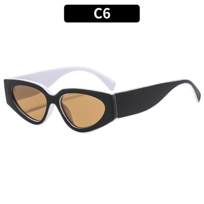 Fashionable Women's Cat Eye Colorblock Sunglasses