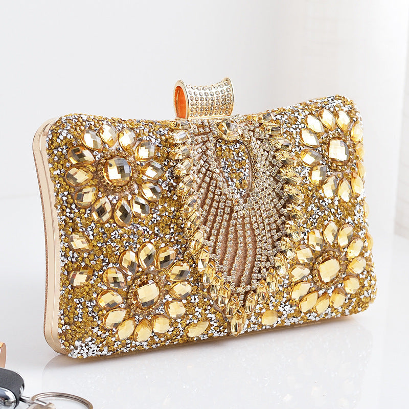 Rhinestone Clutch Evening Bag Stylish Vintage Party Handbag