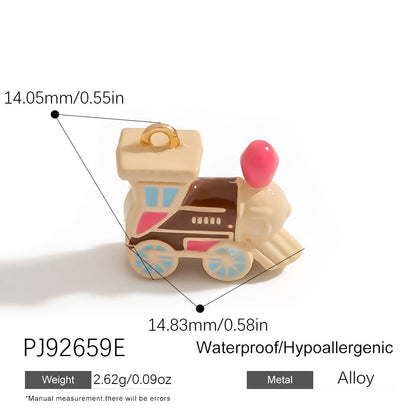 Alloy DIY Cartoon Car Pendant Droplet Decor