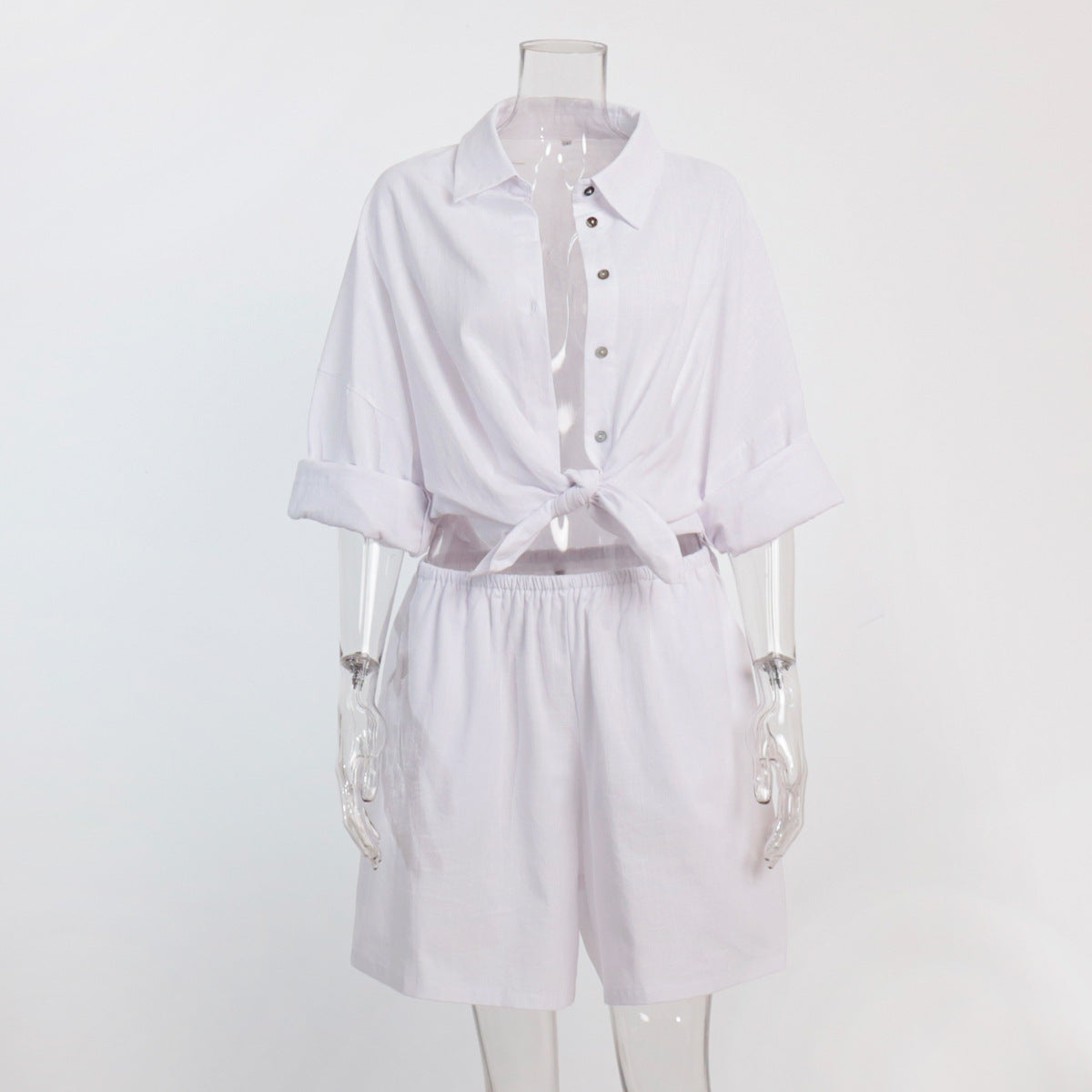 Summer Relaxed Fit Shirt And Shorts Set