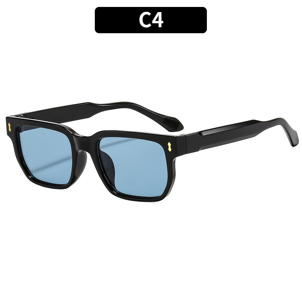 Trendy Square Retro Sunglasses UV400 Protection Outdoor Style