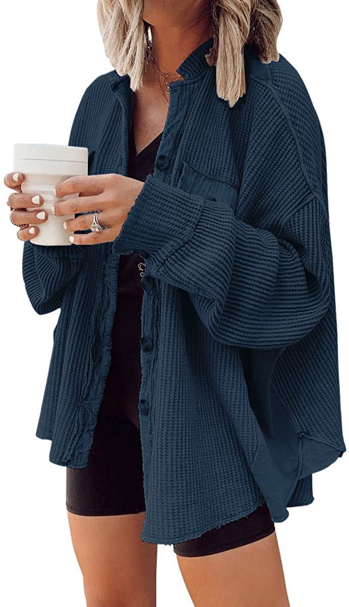 Autumn New Coat Fashion Casual Lapel Pocket Stitching Irregular Shirt Jacket Women