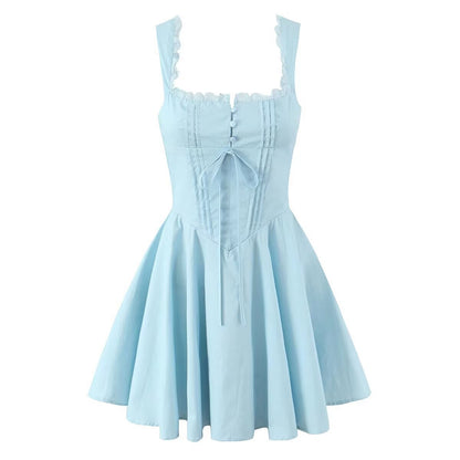 Classic Solid Color Sleeveless Mini Dress