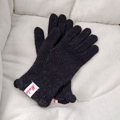 Soft Ribbed Solid Color Warm Knit Gloves