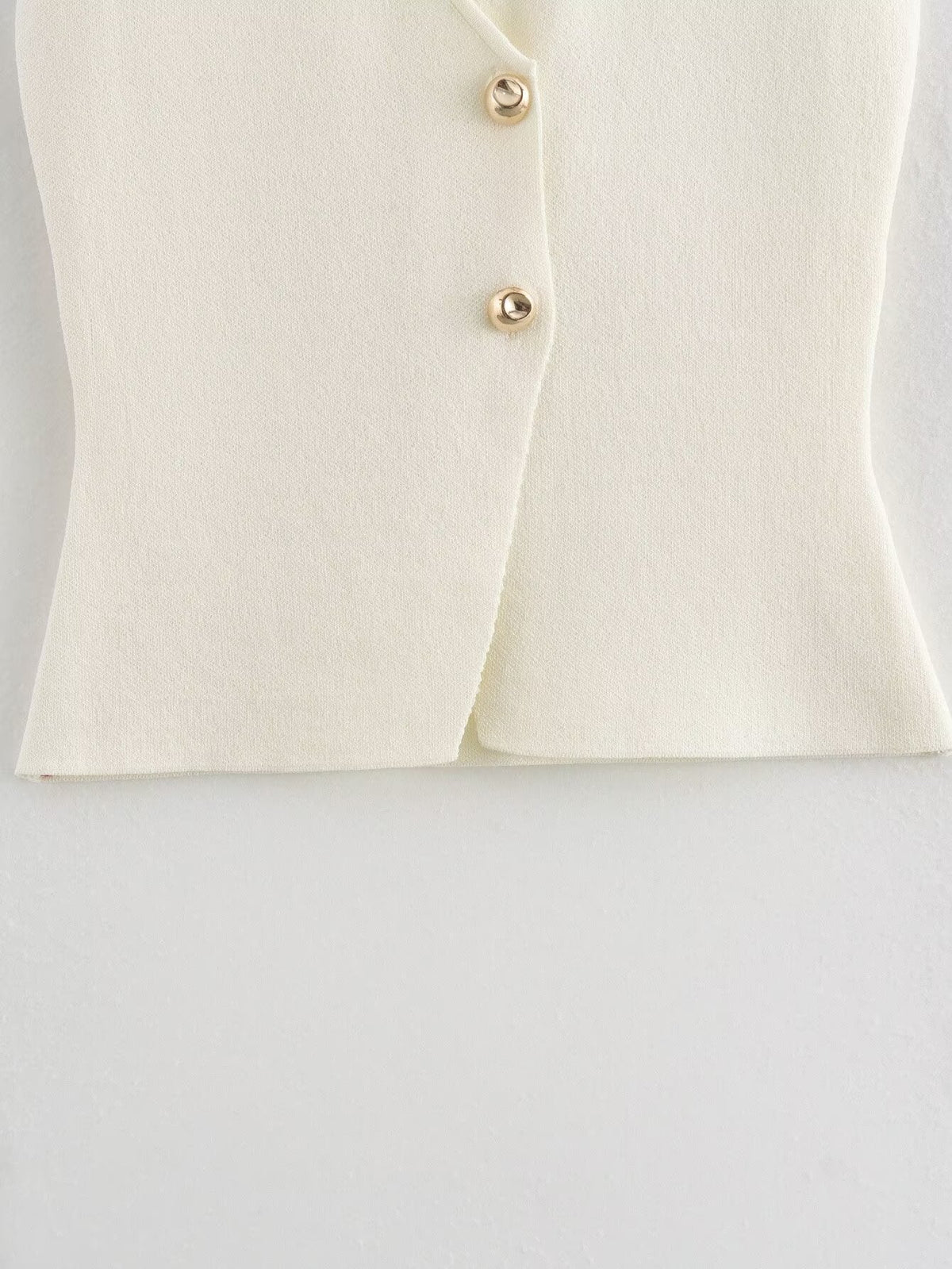 Casual Solid Color Button Down Knit Vest