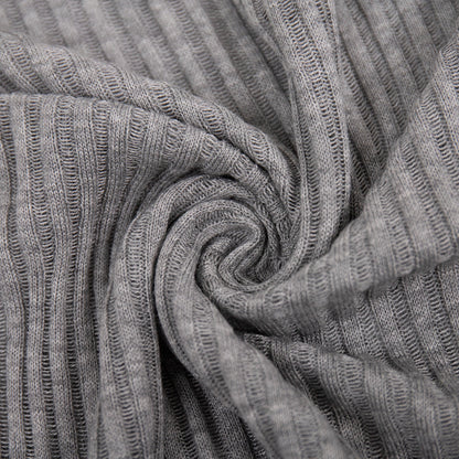 Sexy Slim-Fit Knitted Sweater with Round Neck