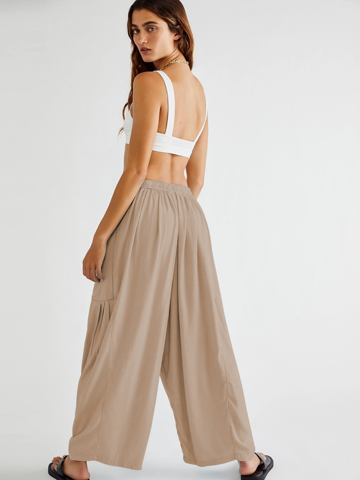 New Wide Leg Pants, Women'S Loose Fitting Sports Yoga Pants, Casual Pants, Home Pants, Artificial Cotton Pants