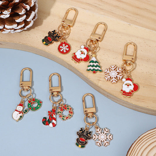 Christmas Theme Cute Reindeer Metal Bag Charm