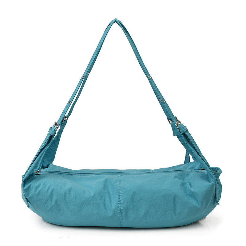Chic Colorful Wrinkled Crossbody Bag Large Capacity Casual Tote