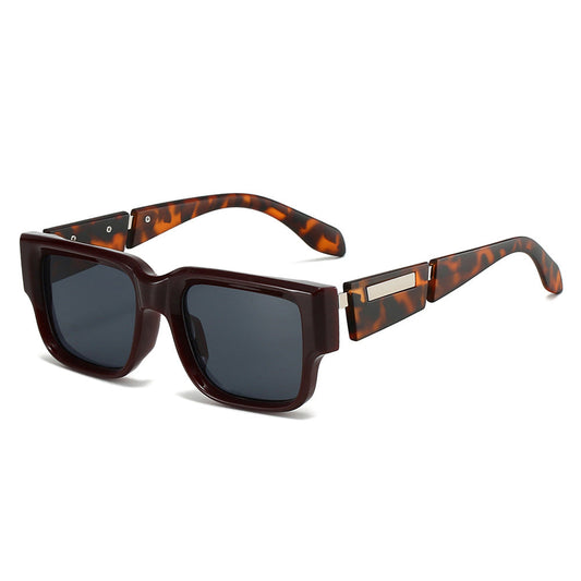 Trendy Retro Square Frame Sunglasses Stylish UV400 Protection