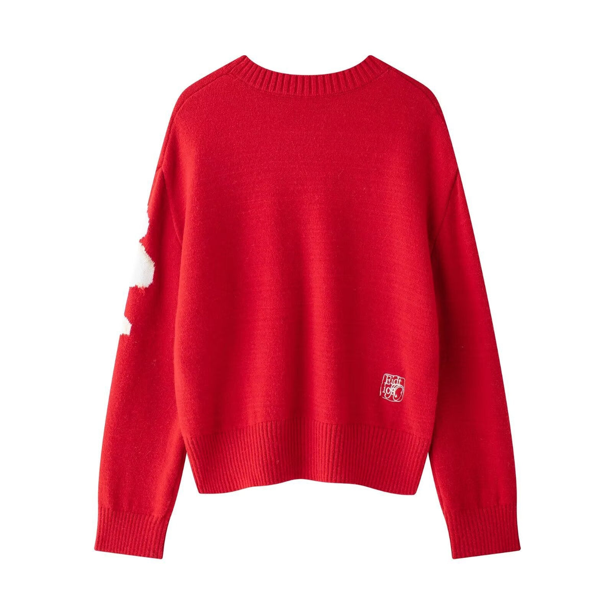 Trendy Color Block Jacquard Embroidered Knit Sweater