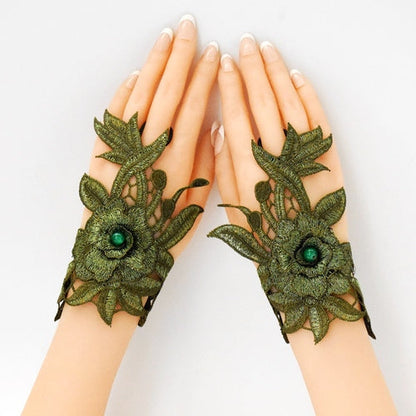 Gloves, Wristbands, Ethnic Style, Women'S Embroidery, Fingerless Embroidery, Wrist Sleeves, Summer Jewelry, Semi-Fingered Ethnic Style