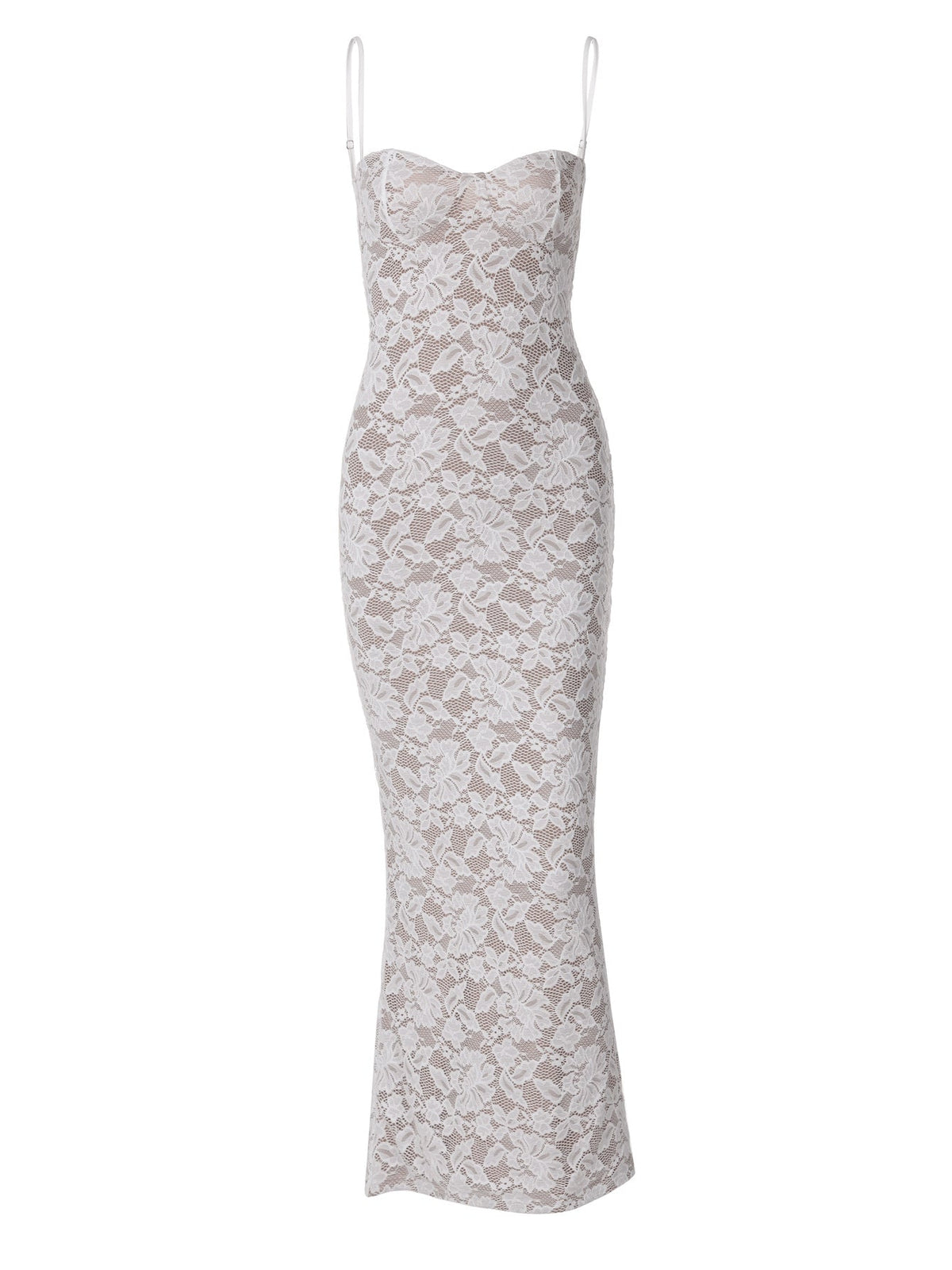 Slim Fit Backless Lace Cami Maxi Dress for Women