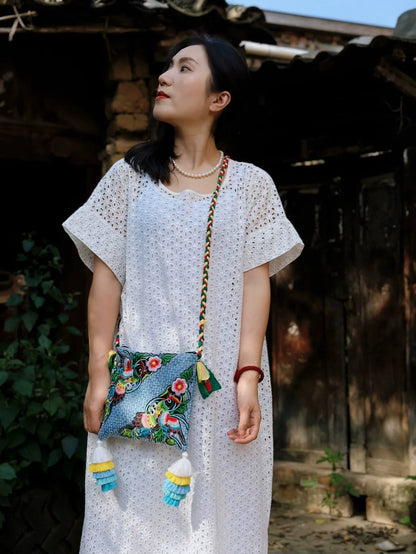 Ethnic Style Embroidered Bag, Change Bag
