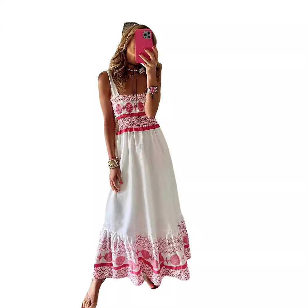 Bohemian Style Long Sleeve Tie-Dye Dress