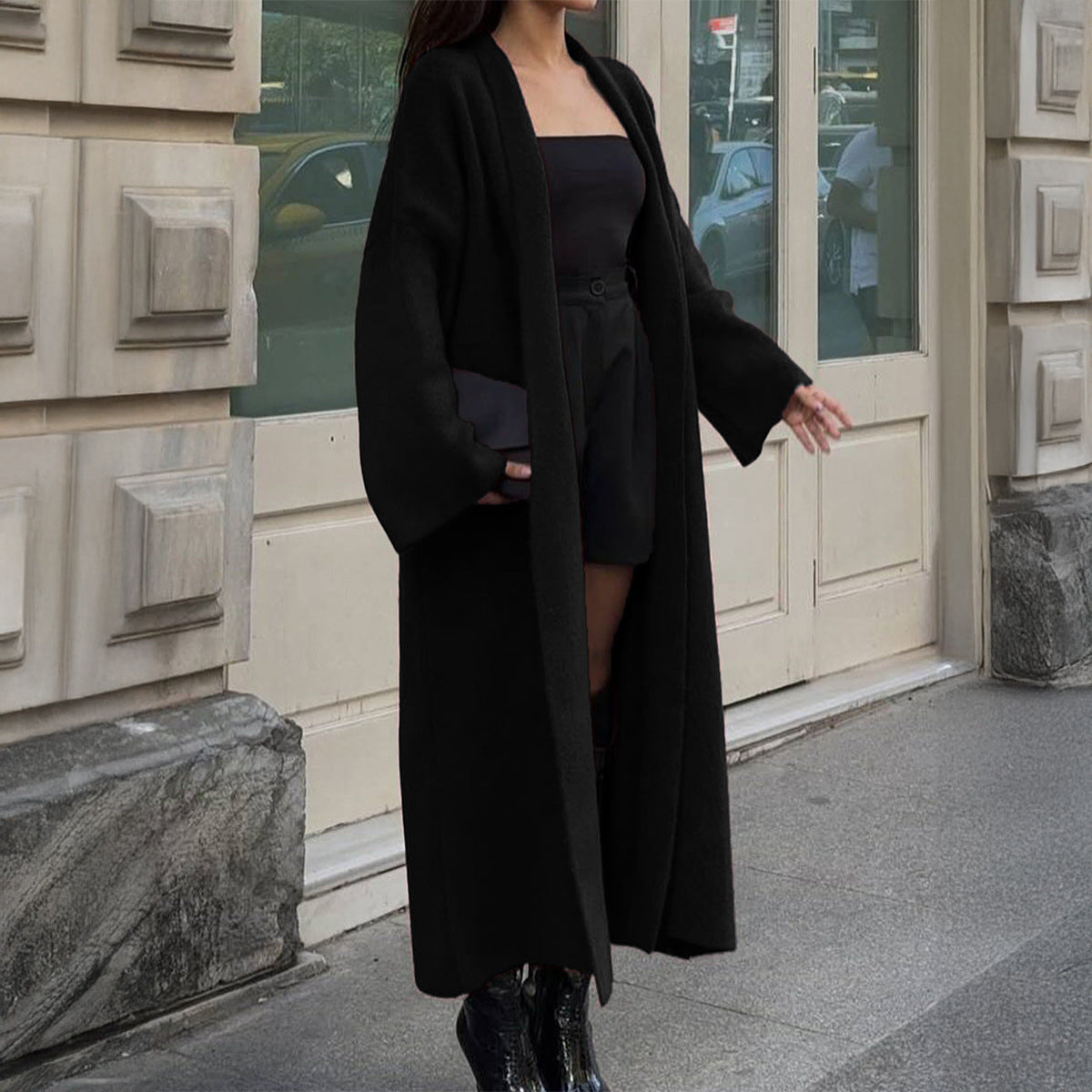 Fashionable Long Sleeve Knit Cardigan Coats for Women