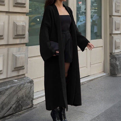 Fashionable Long Sleeve Knit Cardigan Coats for Women