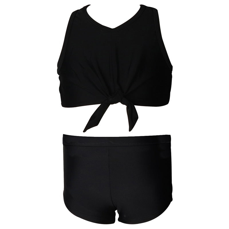 New Girls' Two-Piece Swimsuit With Floral Print For Swimming