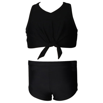 New Girls' Two-Piece Swimsuit With Floral Print For Swimming