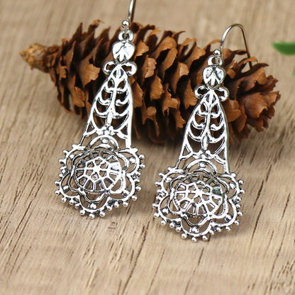 Bohemian Tassel Drop Earrings Geometric Alloy Earrings