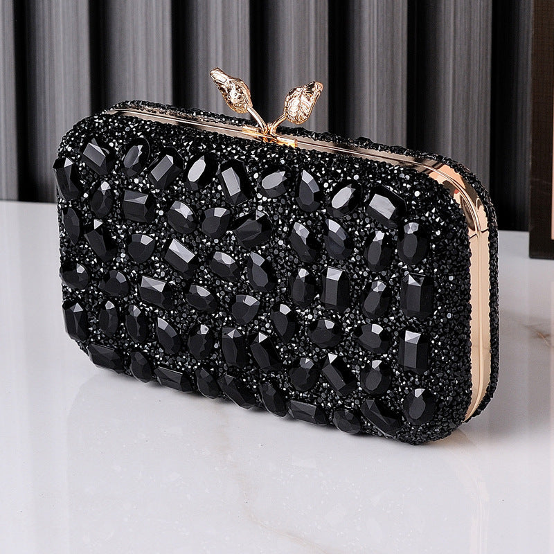 Gemstone Evening Clutch Colorful Resin Bag Stylish Party Purse