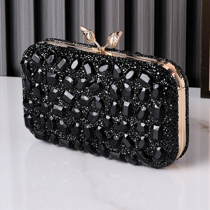 Gemstone Evening Clutch Colorful Resin Bag Stylish Party Purse