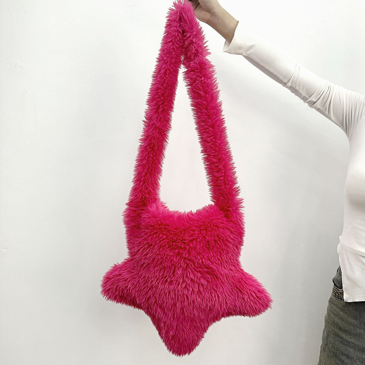 Furry Large Capacity Star-shaped Shoulder Bag