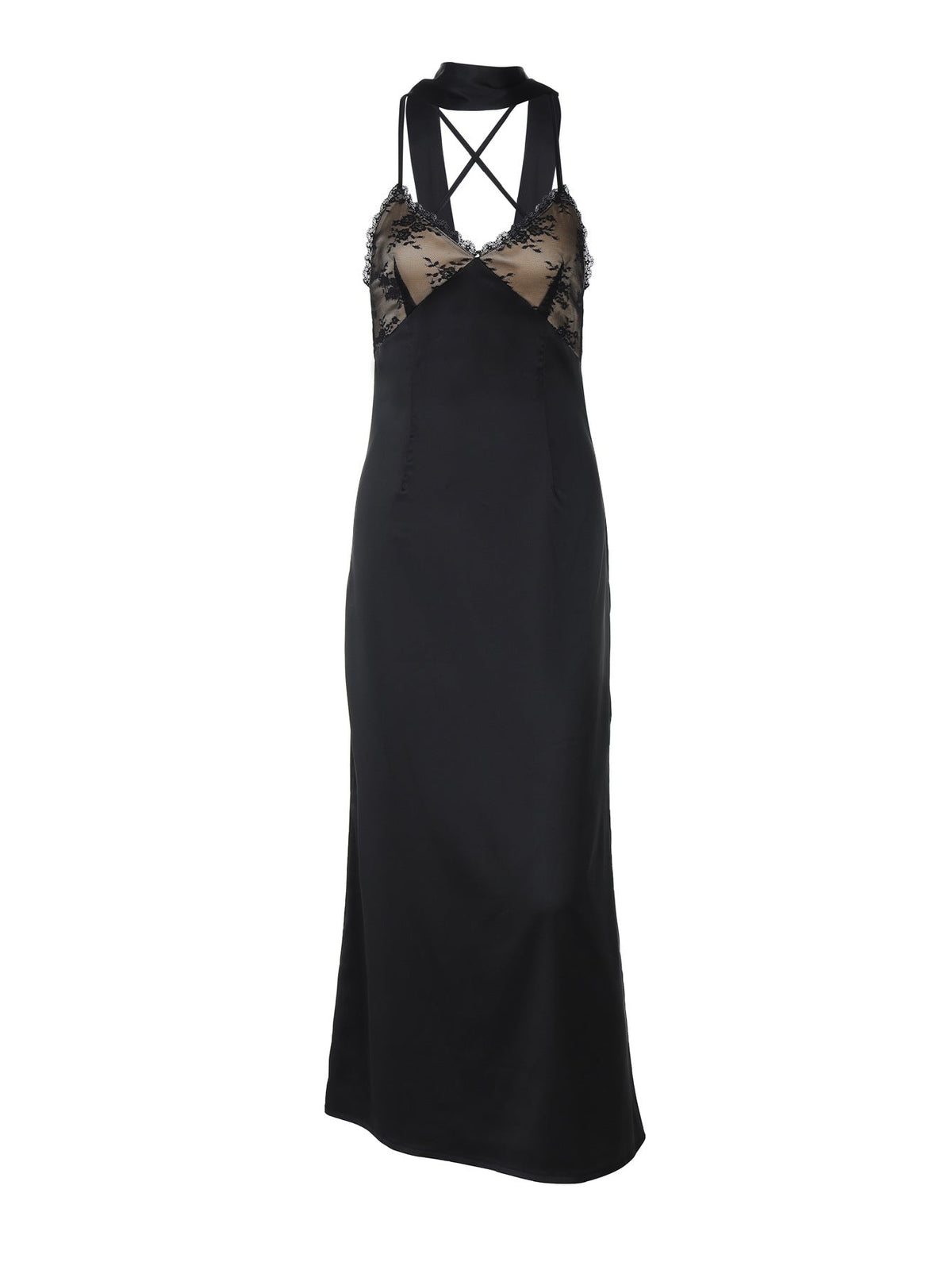 New Deep V Neck Backless Maxi Dress for Women