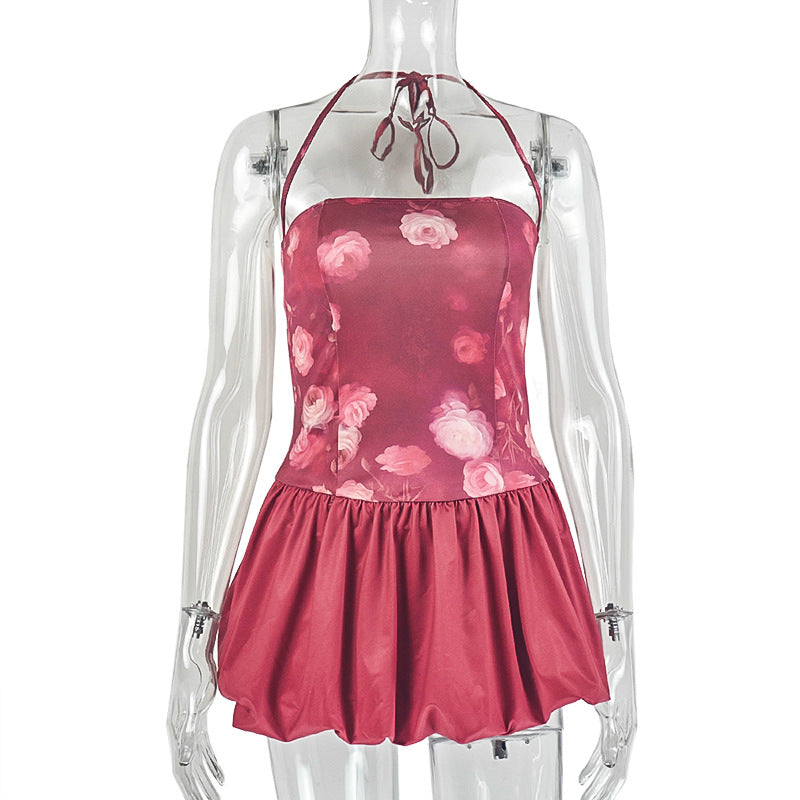 Chic A-Line Mini Dress With Asymmetrical Neckline