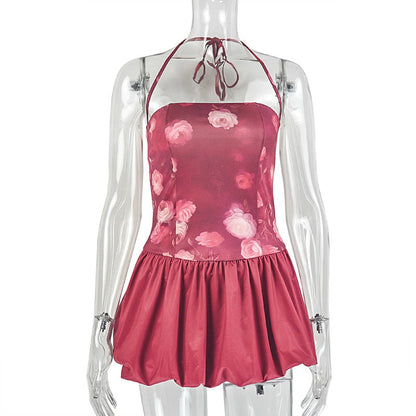 Chic A-Line Mini Dress With Asymmetrical Neckline