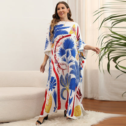 Beach Blouse Oversized Loose Fit Bat Sleeve Resort Dress