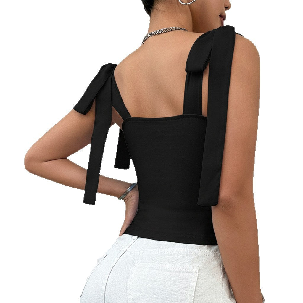 Stylish Adjustable Straps Casual Women Tank Top