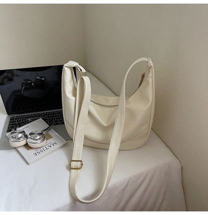 Large Capacity Women's Tote Bag Stylish Soft PU Handbag