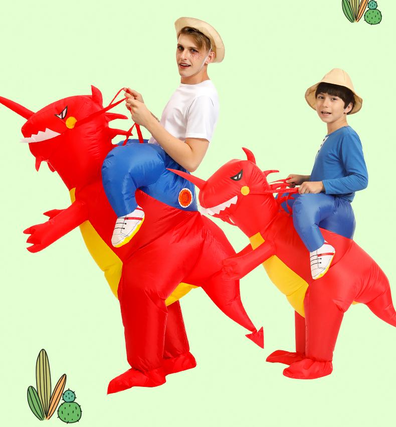 Halloween Children'S Costume Dinosaur Inflatable Clothes Adult Kids Dinosaur Clothes Mounts Tyrannosaurus Christmas