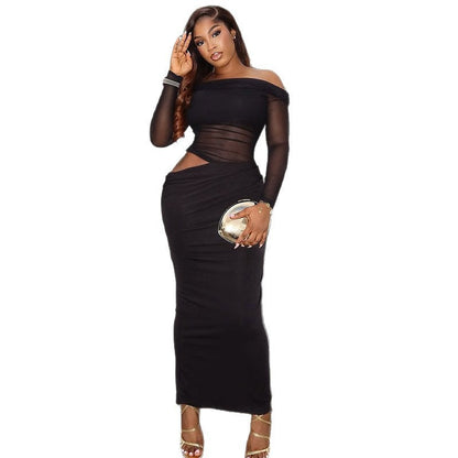 Elegant Ruched Bodycon Dress With Off-Shoulder Neckline