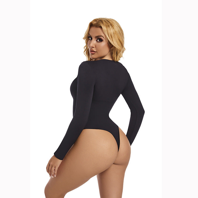 Seamless Waist-Slimming Long Sleeve Bodysuit
