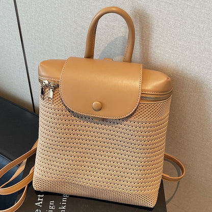 Fashionable Knitted Backpack for Women Casual Trendy